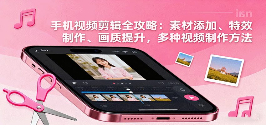 手机视频剪辑全攻略：素材添加、特效制作、画质提升，多种视频制作方法-问小徐资源库
