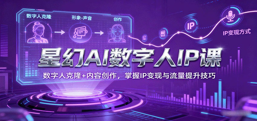 星幻AI数字人IP课，数字人克隆+内容创作，掌握IP变现与流量提升技巧-问小徐资源库
