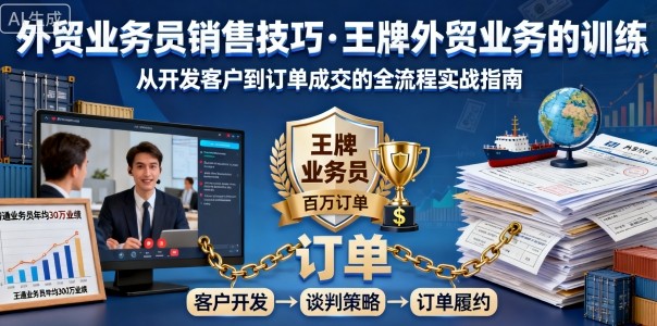 外贸业务员销售技巧，王牌外贸业务的训练-问小徐资源库
