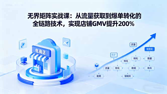无界矩阵实战课：从流量获取到爆单转化的全链路技术，实现店铺GMV提升200%-问小徐资源库