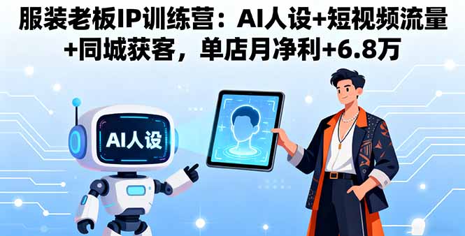 服装老板IP训练营：AI人设+短视频流量+同城获客，单店月净利+6.8万-问小徐资源库