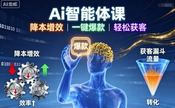 Ai智能体课，降本增效，一键爆款，轻松获客-问小徐资源库