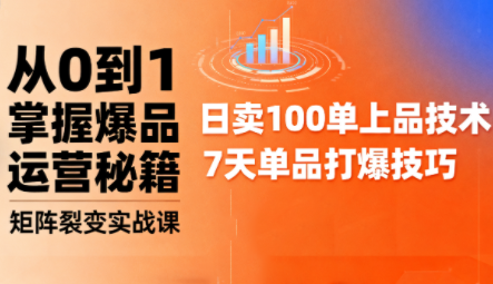抖音小店爆品打造与矩阵裂变实战课-问小徐资源库