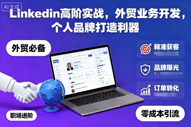 Linkedin高阶实战，外贸业务开发，个人品牌打造利器-问小徐资源库