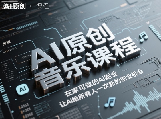 AI原创音乐课程，在家可做的Ai副业，让Ai给所有人一次新的创业机会-问小徐资源库