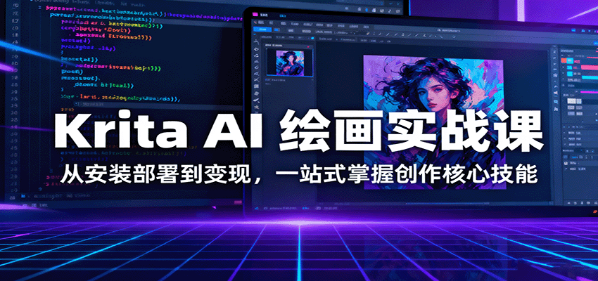 Krita AI 绘画实战课：从安装部署到变现，一站式掌握创作核心技能-问小徐资源库