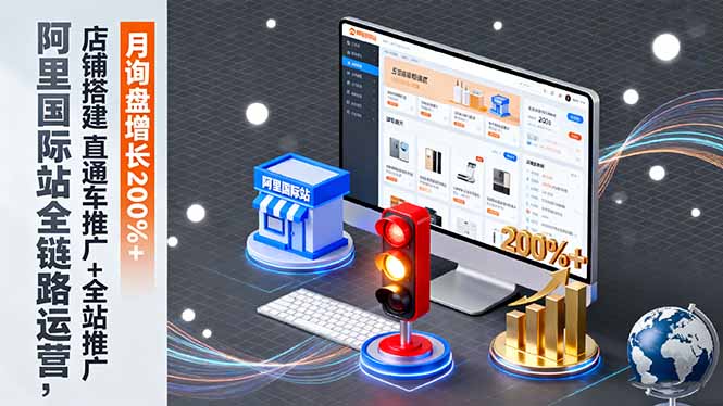 阿里国际站全链路运营，店铺搭建+直通车推广+全站推广，月询盘增长200%+-问小徐资源库