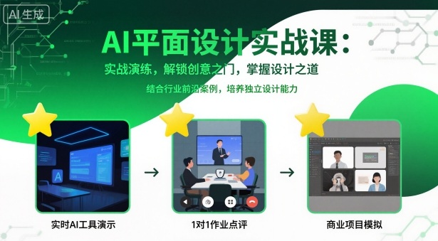 AI平面设计实战课，实战演练，解锁创意之门，掌握设计之道-问小徐资源库