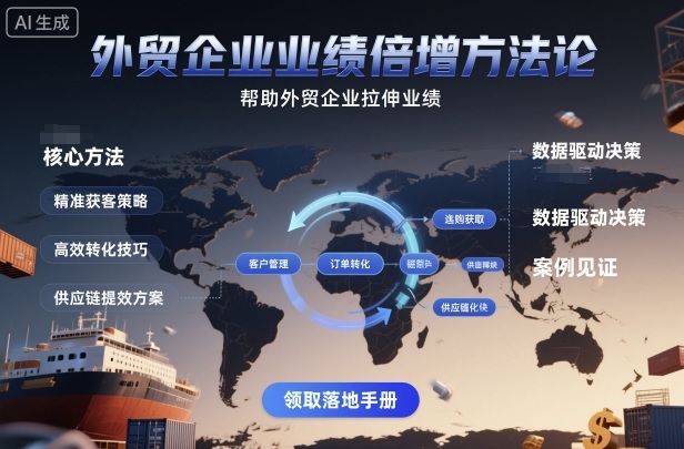 外贸企业业绩倍增方法论，帮助外贸企业拉伸业绩-问小徐资源库