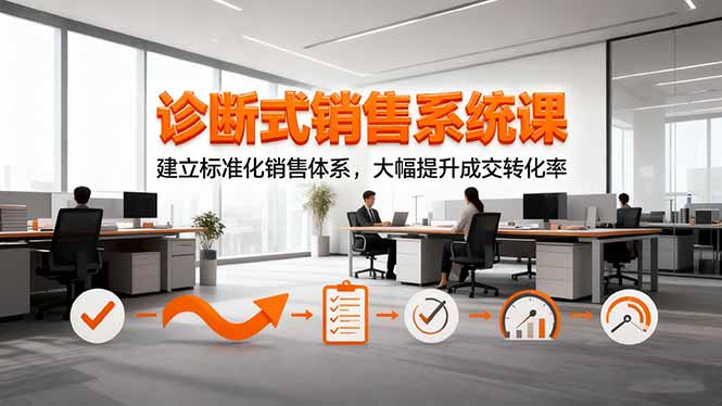 诊断式销售系统课，建立标准化销售体系，大幅提升成交转化率-问小徐资源库