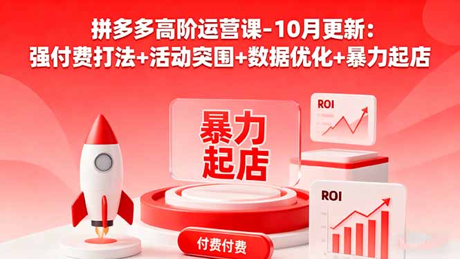 拼多多高阶运营课-10月更新：强付费打法+活动突围+数据优化+暴力起店-问小徐资源库