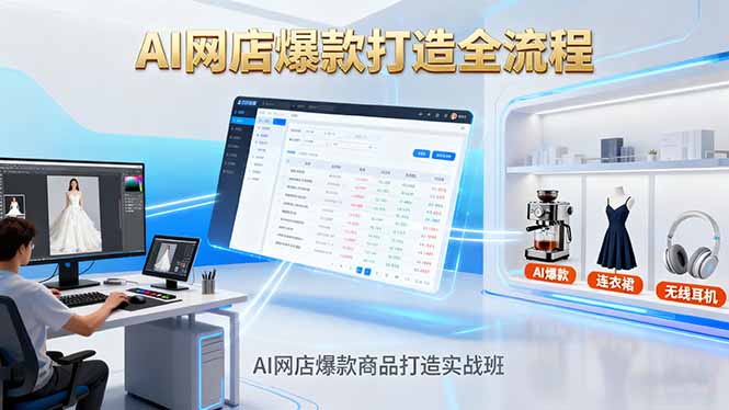 AI网店爆款商品打造实战班：AI技术实现商品图智能处理，快速搭建AI网店-问小徐资源库