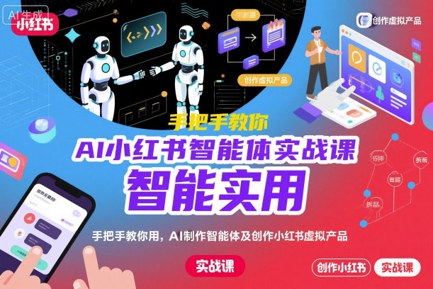 AI小红书智能体实战课，手把手教你用AI制作智能体及创作小红书虚拟产品，提效+内容商业化-问小徐资源库