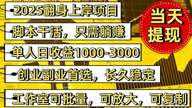 稳定八年美金掘金2.0脚本干活，只需躺赚。单人日收益1000-3000可批量、...-问小徐资源库