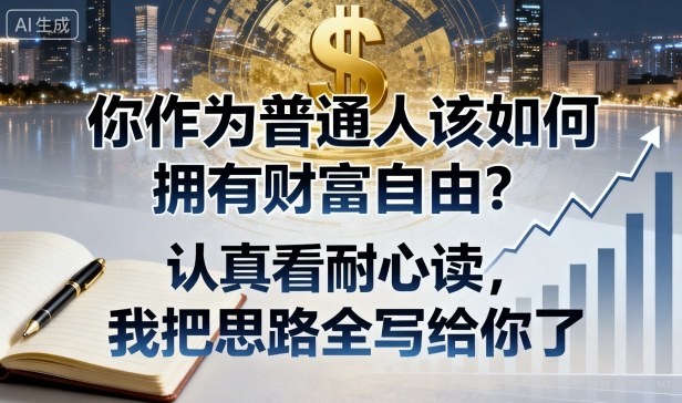 付费文章：你作为普通人该如何拥有财富自由？认真看耐心读，我把思路全写给你了-问小徐资源库