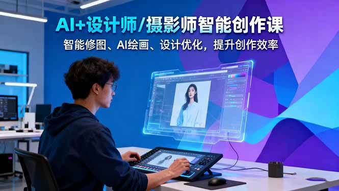 AI+设计师/摄影师智能创作课：智能修图、AI绘画、设计优化，提升创作效率-问小徐资源库