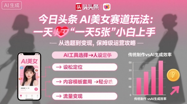 今日头条AI美女赛道玩法，一天轻松5张，小白轻松上手-问小徐资源库