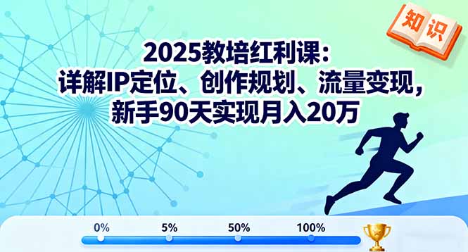2025教培红利课：详解IP定位、创作规划、流量变现，新手90天实现月入20万-问小徐资源库