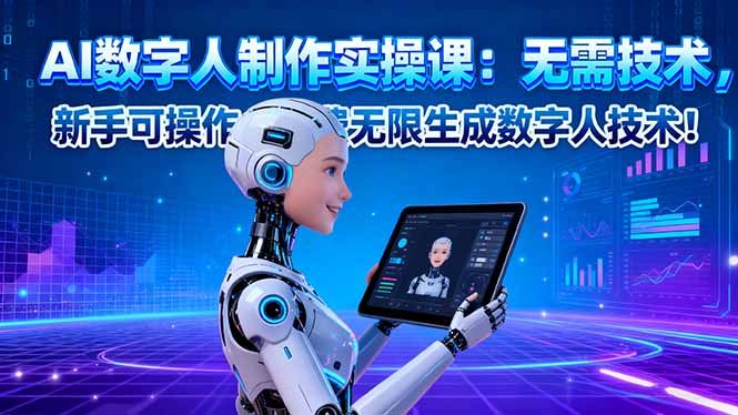 AI数字人制作实操课：无需技术，新手可操作，免费无限生成数字人技术！-问小徐资源库