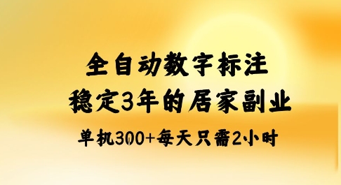 全自动数字标注，稳定3年的蓝海项目，居家也能矩阵开干的副业，单机日入3张+【揭秘】-问小徐资源库