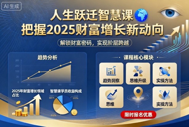 人生跃迁智慧课,把据2025财富增长新动向-问小徐资源库