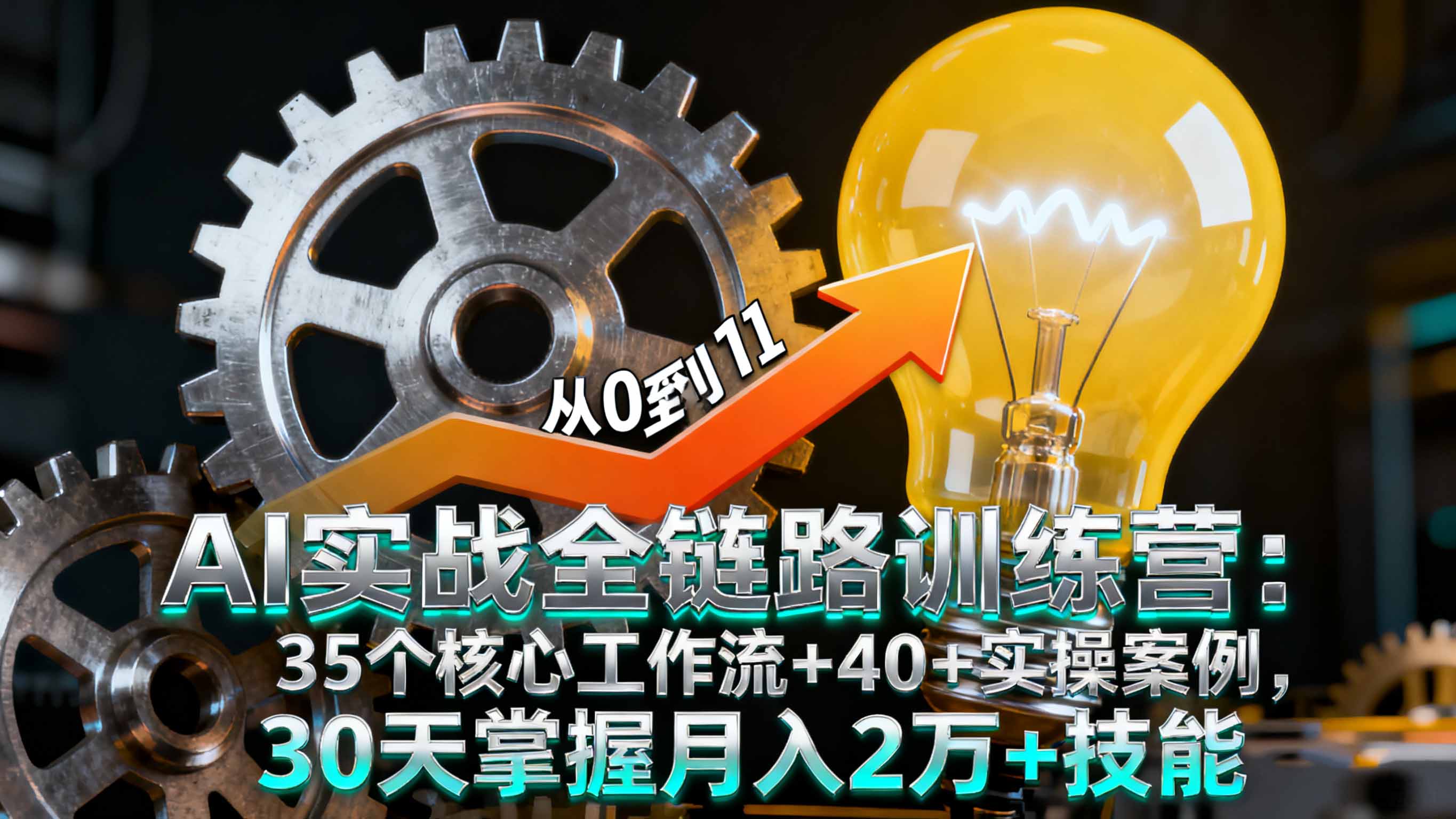 AI实战全链路训练营:35个核心工作流+40+实操案例,30天掌握月入2万+技能-问小徐资源库