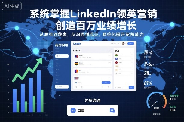 系统掌握LinkedIn领英营销，创造百万业绩增长，从思维到获客，从沟通到成交，系统化提升外贸能力-问小徐资源库