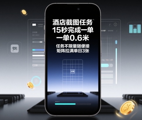 酒店截图任务，15秒完成一单，一单0.6米，任务不限量随便接，矩阵拉满单日3张【揭秘】-问小徐资源库