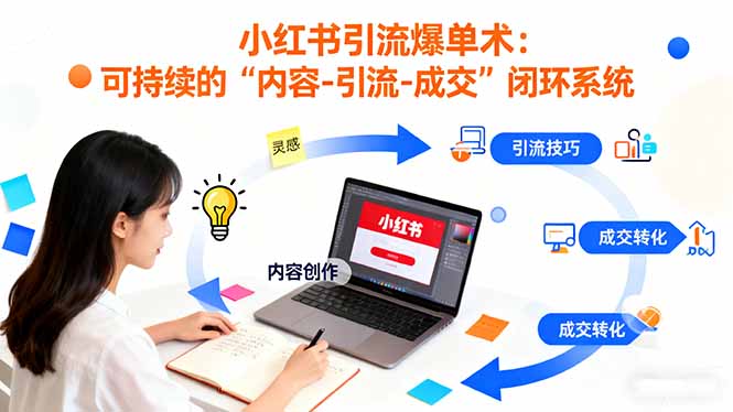 小红书引流爆单术：构建一套低成本 可持续的“内容-引流-成交”闭环系统-问小徐资源库
