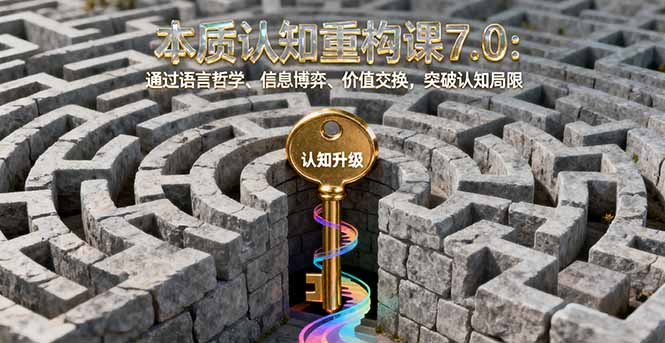 本质认知重构课7.0：通过语言哲学、信息博弈、价值交换，突破认知局限-问小徐资源库