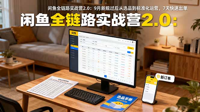 闲鱼全链路实战营2.0:9月新规过后从选品到标准化运营,7天快速出单-问小徐资源库