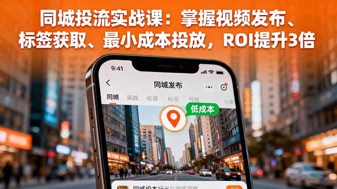 同城投流实战课：掌握视频发布、标签获取、最小成本投放，ROI提升3倍-问小徐资源库