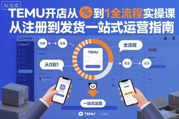 TEMU开店从0到1全流程实操课，从注册到发货一站式运营指南-问小徐资源库