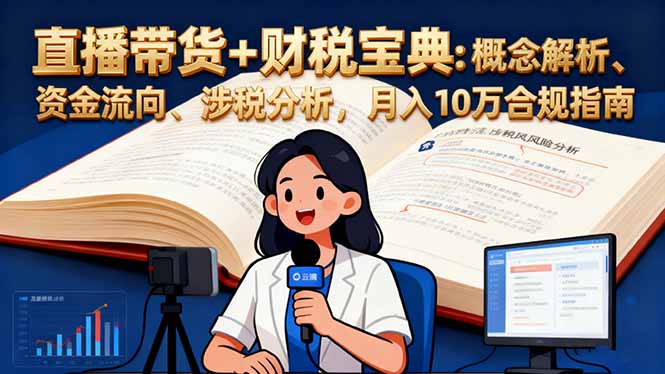 直播带货+财税宝典：概念解析、资金流向、涉税分析，月入10万合规指南-问小徐资源库