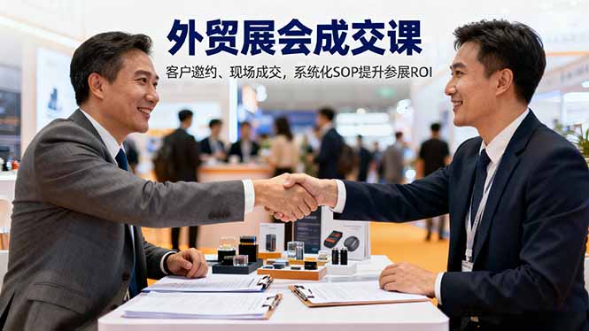 外贸展会成交课，含目标制定、客户邀约、现场成交，系统化SOP提升参展ROI-问小徐资源库