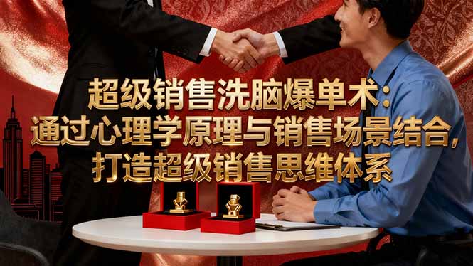 超级销售洗脑爆单术：通过心理学原理与销售场景结合,打造超级销售思维体系-问小徐资源库