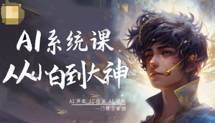 AI系统课程，从小白到大神系统学AI，AI声音-AI绘画-AI视频一门课全掌握-问小徐资源库