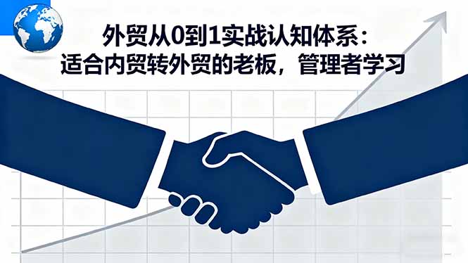 外贸从0到1实战认知体系：适合内贸转外贸的老板，管理者学习-问小徐资源库