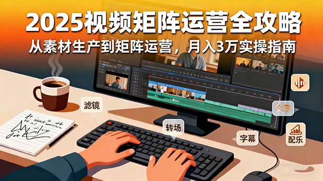 2025短视频矩阵运营全攻略：从素材生产到矩阵运营，月入3万实操指南-问小徐资源库
