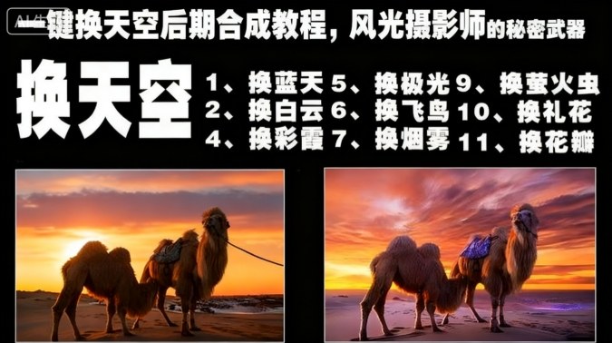 一键换天空后期合成教程，风光摄影师的秘密武器-问小徐资源库