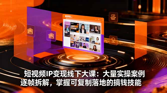 短视频IP变现线下大课：大量实操案例逐帧拆解，掌握可复制落地的搞钱技能-问小徐资源库