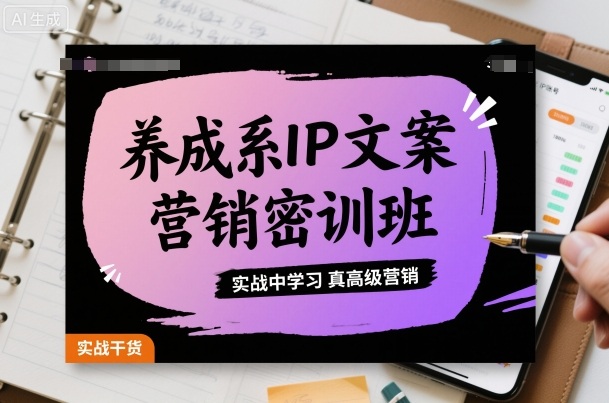 养成系IP文案营销密训班，实战中学习真高级营销-问小徐资源库