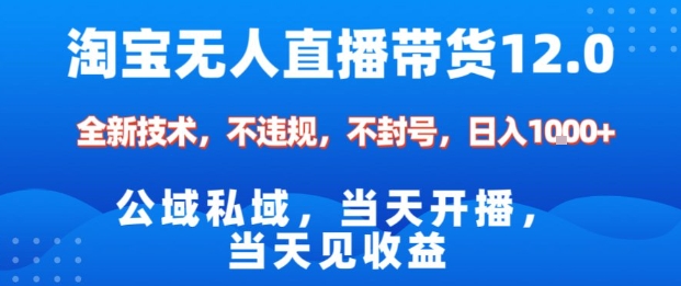 淘宝无人直播12.0，公域私域技术，不封号，不违规布局双十一流量风口，日入1k(独家技术)【揭秘】-问小徐资源库