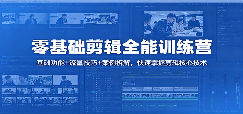 零基础剪辑全能训练营：基础功能+流量技巧+案例拆解，快速掌握剪辑核心技术-问小徐资源库