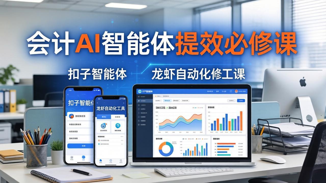 财务会计AI智能体提效必修课：扣子智能体+龙虾自动化+报表分析，一站式提升财务工作效率-问小徐资源库