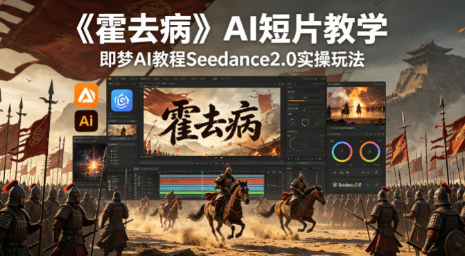 《霍去病》AI短片教学，即梦AI教程Seedance2.0实操玩法-问小徐资源库