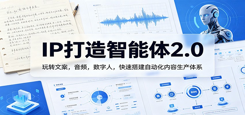 IP打造智能体2.0：玩转文案，音频，数字人，快速搭建自动化内容生产体系-问小徐资源库