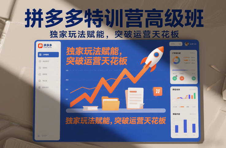 拼多多特训营高阶班，独家玩法赋能，突破运营天花板(更新26年4月24日)-问小徐资源库