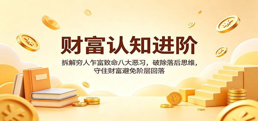财富认知进阶：拆解穷人乍富致命八大恶习，破除落后思维，守住财富避免阶层回落-问小徐资源库