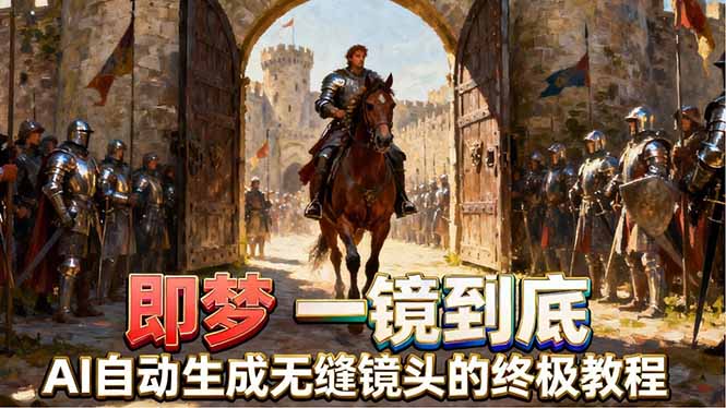 即梦AI一镜到底终极教程，智能补帧+运镜技巧，AI自动生成无缝丝滑长镜头高效出片-问小徐资源库